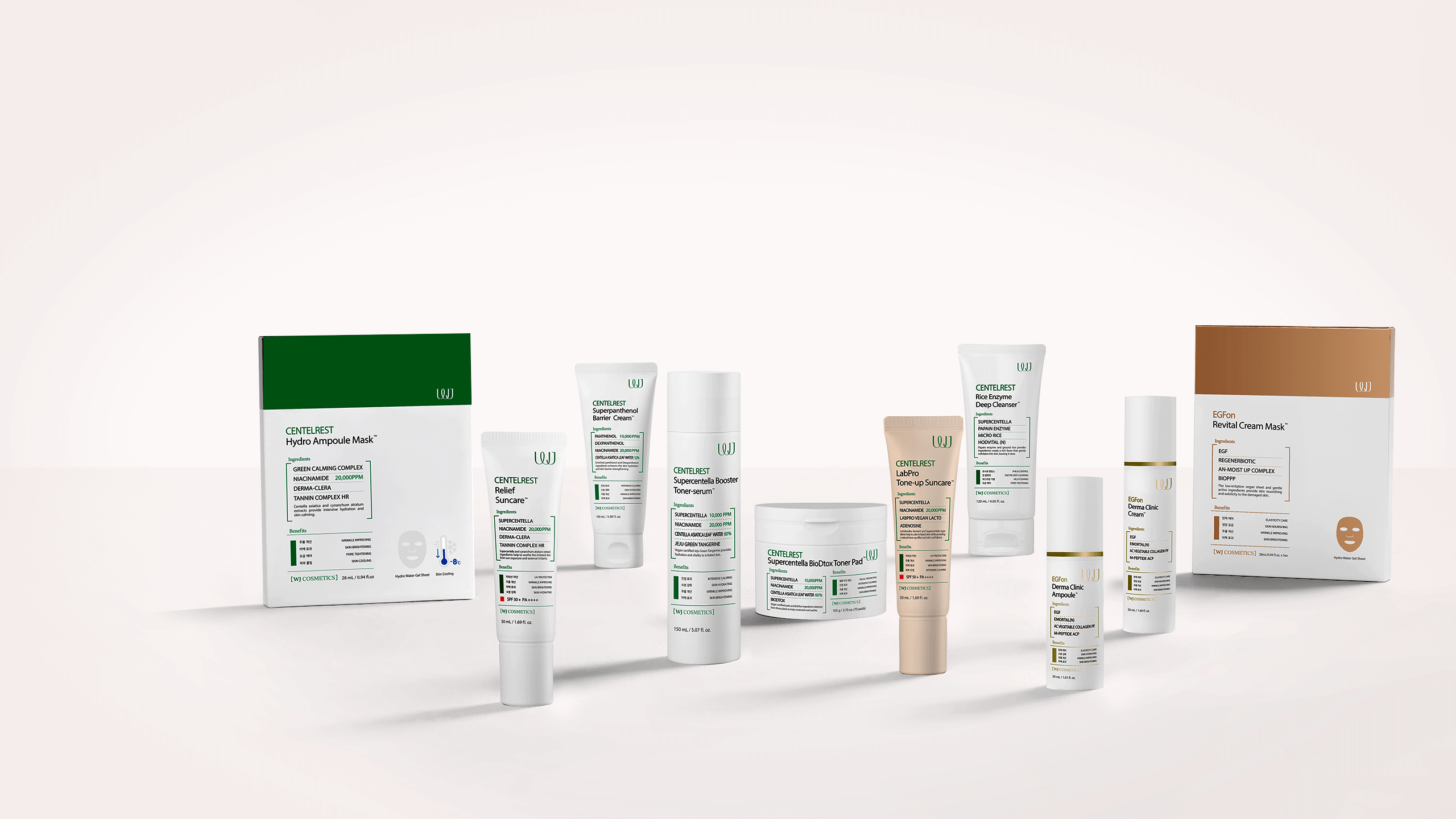 원진 코스메틱 - WJ 원진에서 개발한 공식 브랜드 ‘WJ’ COSMETICS, 25년간 WJ 원진을 거쳐간 수많은 고객들의 피부 고민에 대한 끊임없는 연구. 그 끝에 탄생한 진짜 전문가들이 만든 리얼 더마 코스메틱 원진성형외과 & 피부과에만 만날 수 있는 단 하나의 브랜드.